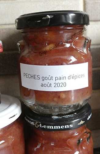 Confiture pêche goût pain d'épices au compact cook pro