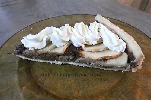 Tarte crème d'amande au chocolat et pommes