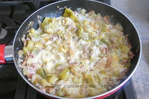 Poireaux lardés poêlés à la crème (cookéo)