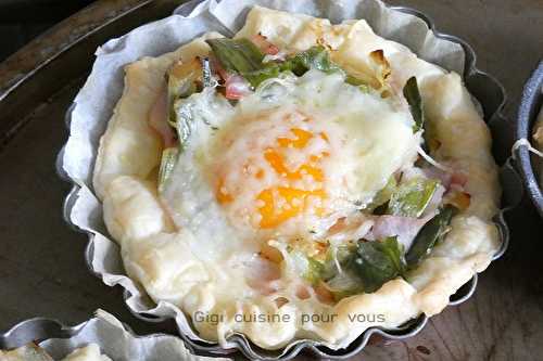 Tartelettes poireaux et oeufs 