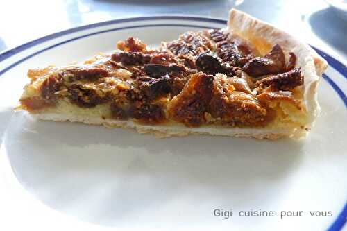 Tarte crémeuse aux figues séchées