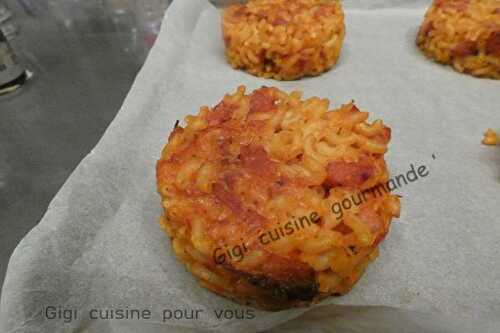 Galettes de coquillettes et jambon fumé