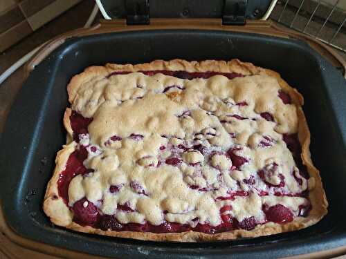 Tarte sablée framboises meringuées au cake factory