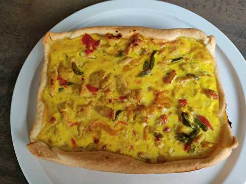 Quiche au poulet poivrons curcuma au cake factory