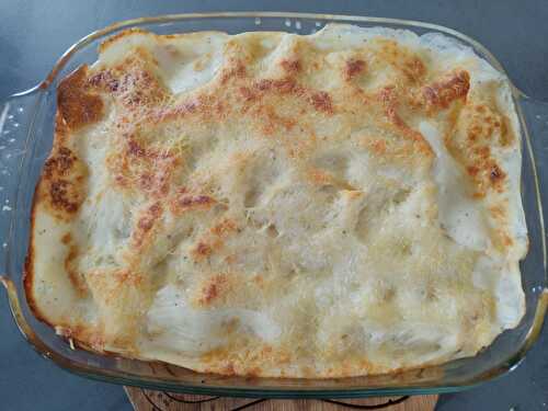 Lasagnes de chou-fleur et saumon 