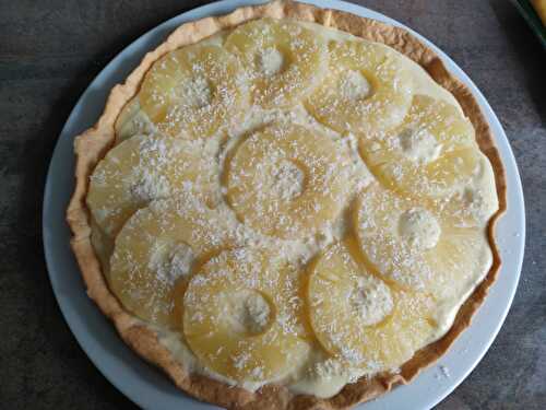 Tarte à l'ananas et noix de coco 