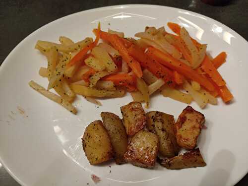 Poêlée de carottes et panais au miel et soja