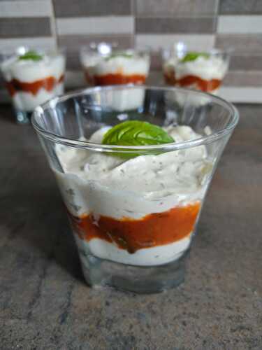 Verrine aux légumes d'été et fromages frais