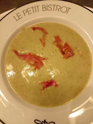 Velouté de laitue et son jambon de Savoie au ccpro