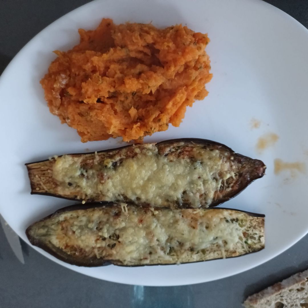 Aubergines simplement gratinées au combi ninja