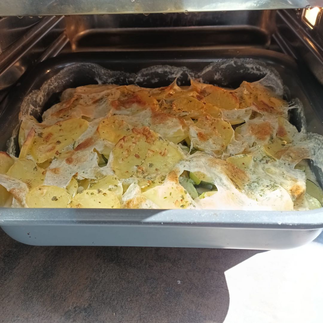 Gratin courgettes pdt ail au combi ninja