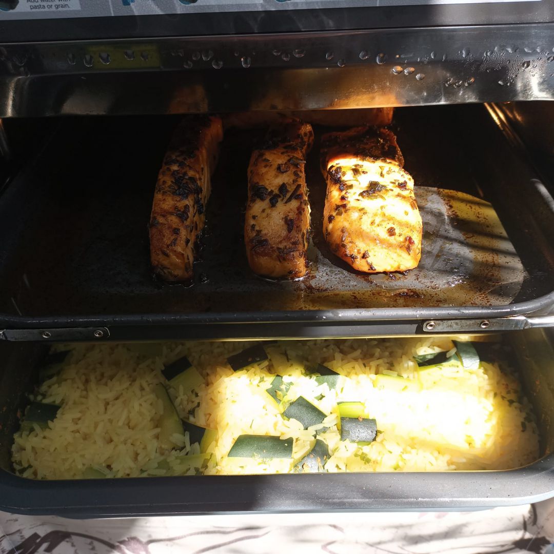 Riz et saumon au combi Ninja 