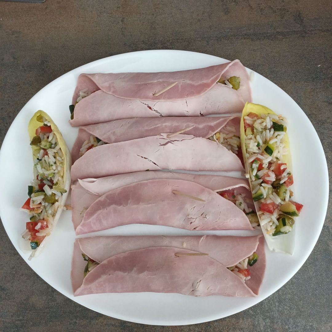 Jambon farci au riz et légumes au combi ninja