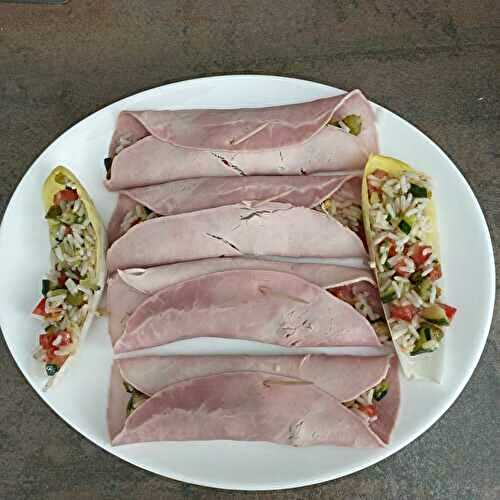 Jambon farci au riz et légumes au combi ninja