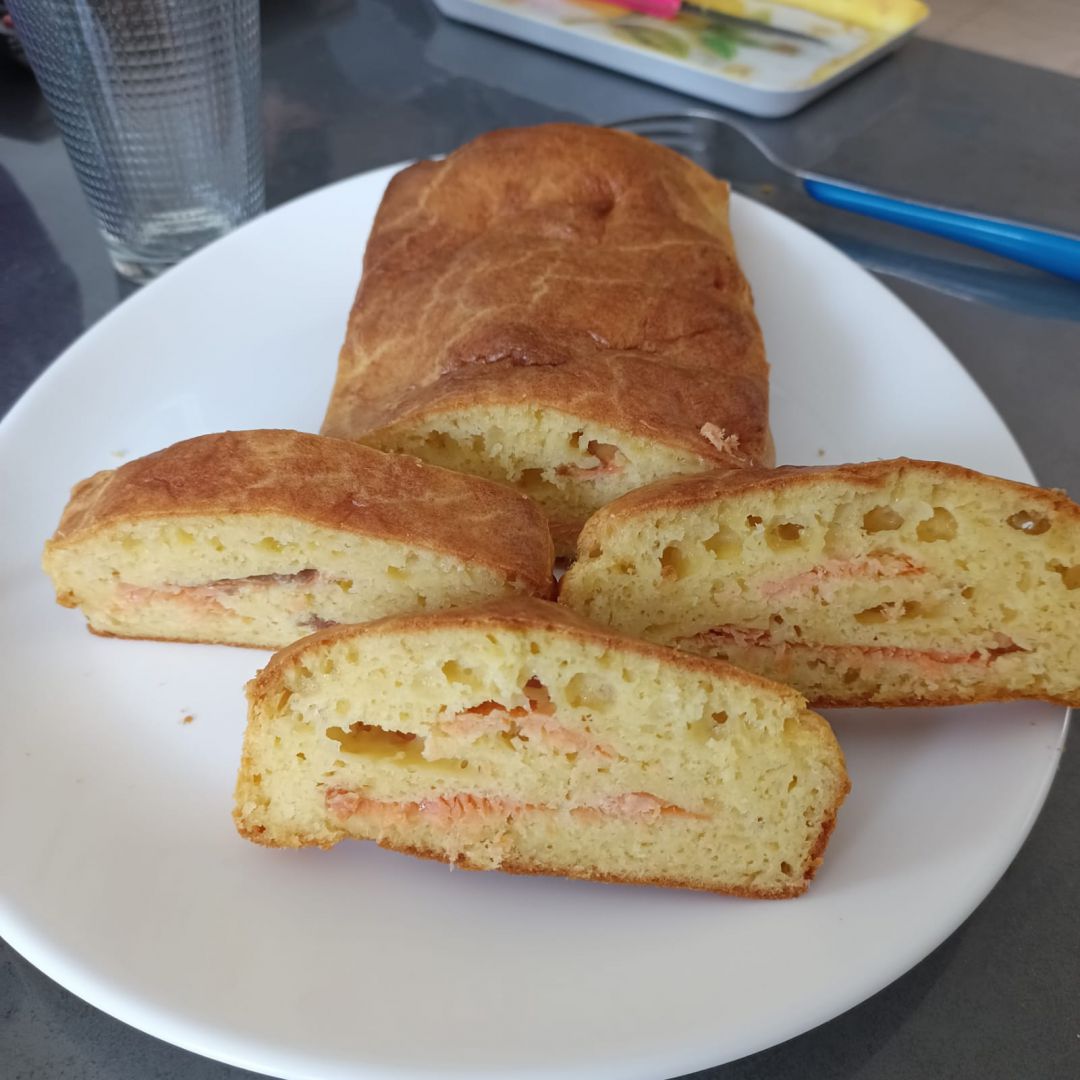 Cake à la truite fumée au combi ninja (autre version de Gigi)