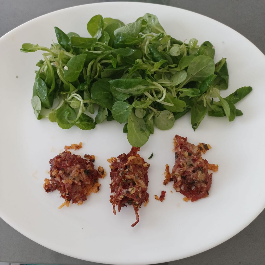 Croustillants au salami et parmesan au combi ninja