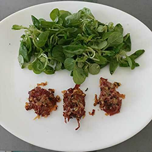 Croustillants au salami et parmesan au combi ninja