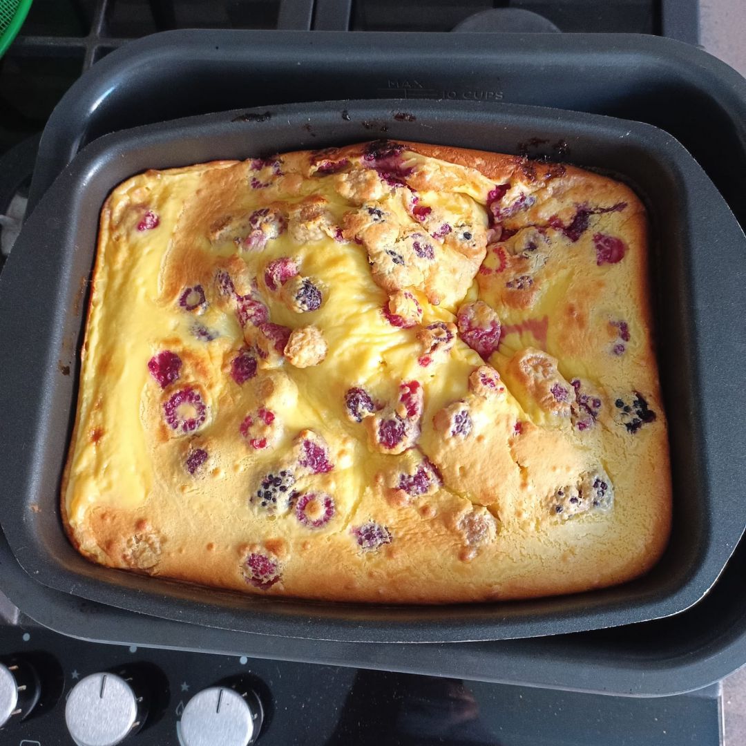 Flan aux fruits rouges du jardin avec le combi ninja