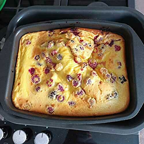 Flan aux fruits rouges du jardin avec le combi ninja