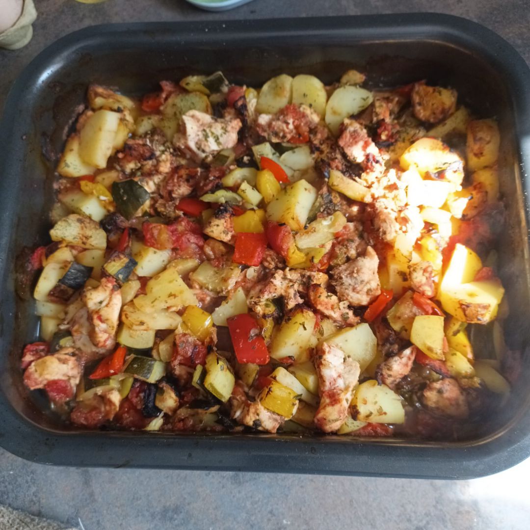 Mijoté poulet poivron courgette au combi Ninja 