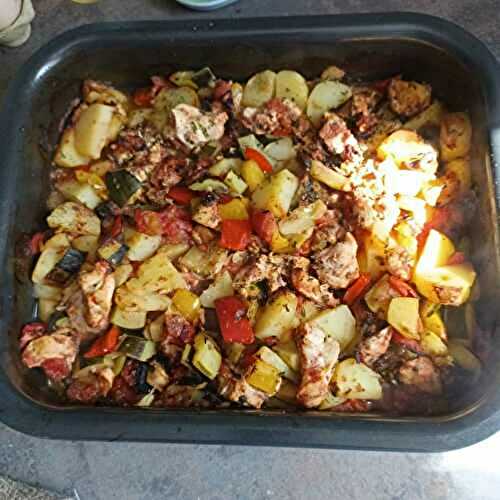 Mijoté poulet poivron courgette au combi Ninja 