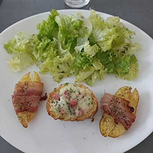 Pommes de terre panées et lardées
