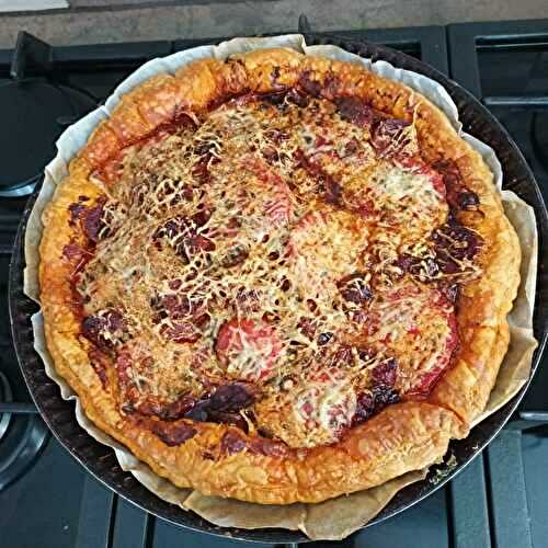 Tarte façon brushetta avec tomates et chorizo 