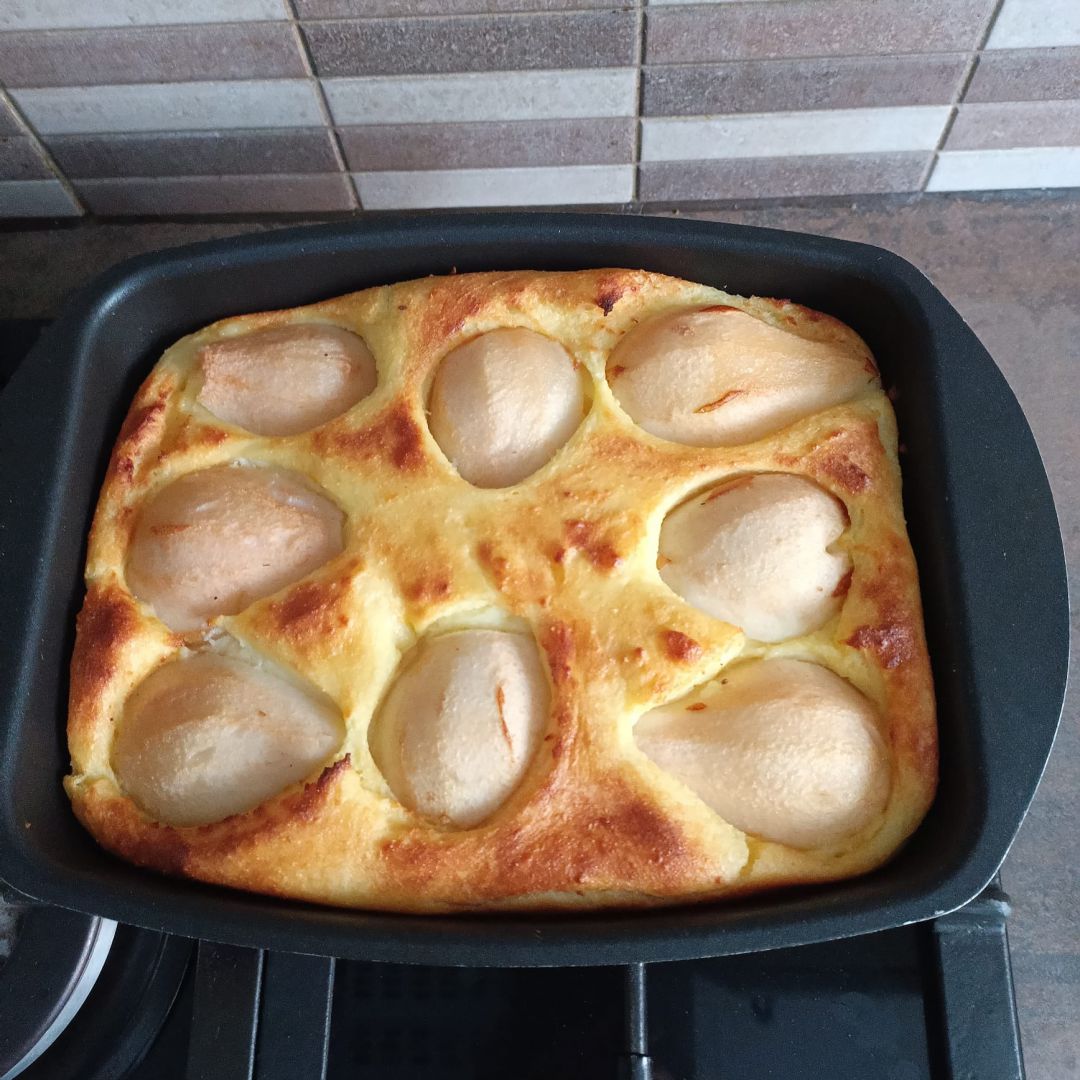 Clafouti semoule aux poires avec combi ninja