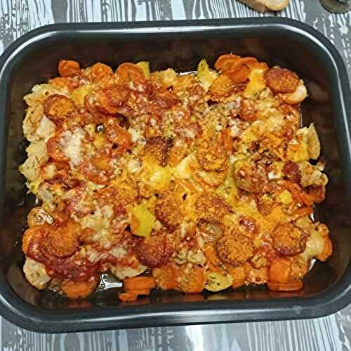 Gratin de légumes chorizo parmesan au combi ninja