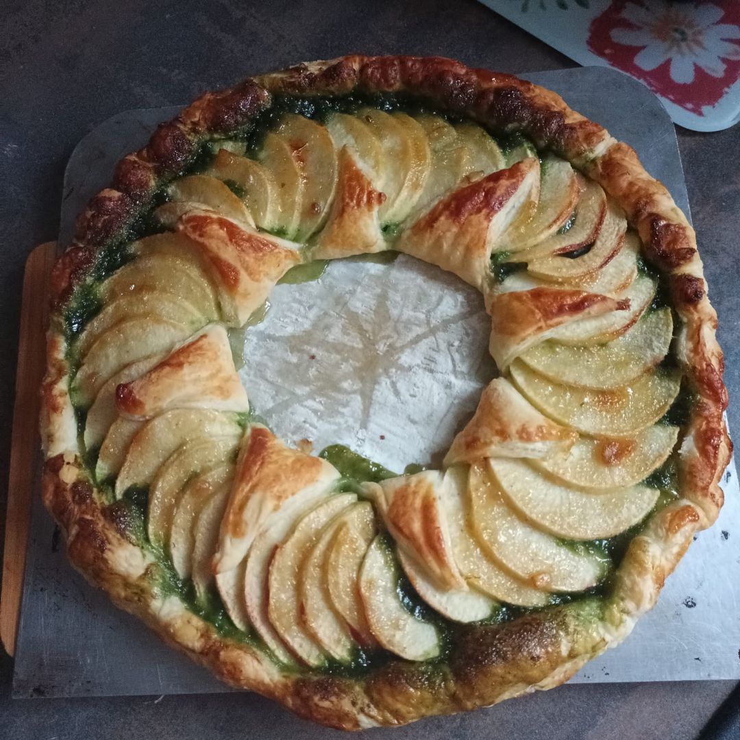 Tarte aux pommes et pistache au combi ninja