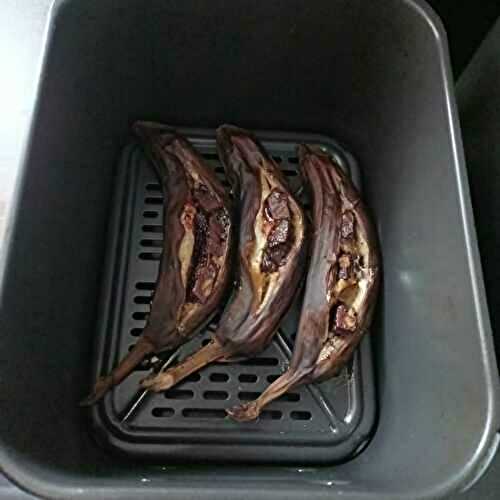 Bananes farcies au chocolat air fryer Ninja AF400eu