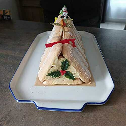 Bûche aux fruits vanillés avec des biscuits cuiller 2025