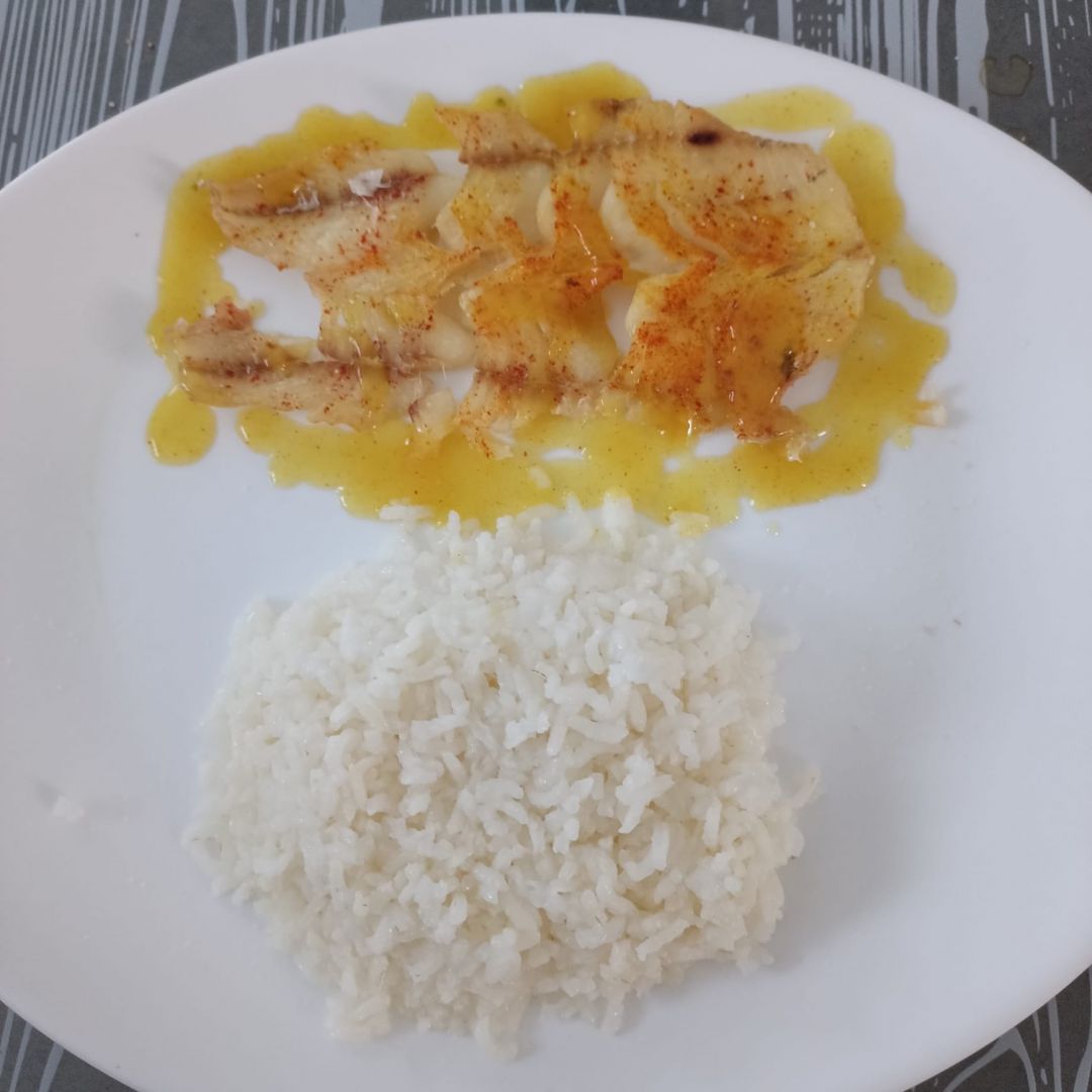 Riz de Camargue et filets de poisson au combi Ninja