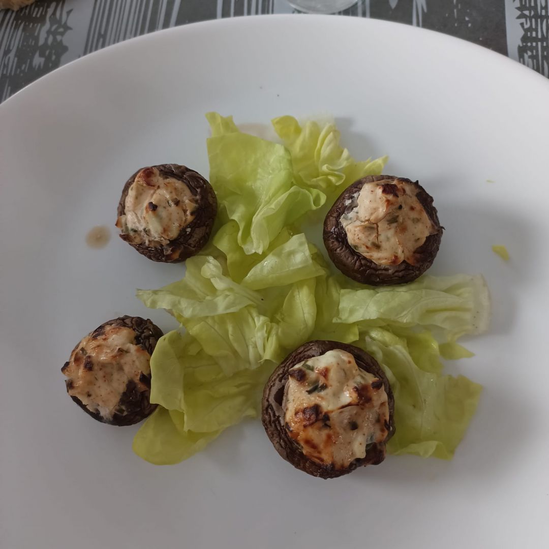 Champignons farcis au Saint Moret avec l'air fryer Ninja AF400eu