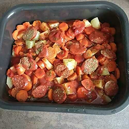 Mijoté carottes pdt chorizo au combi Ninja