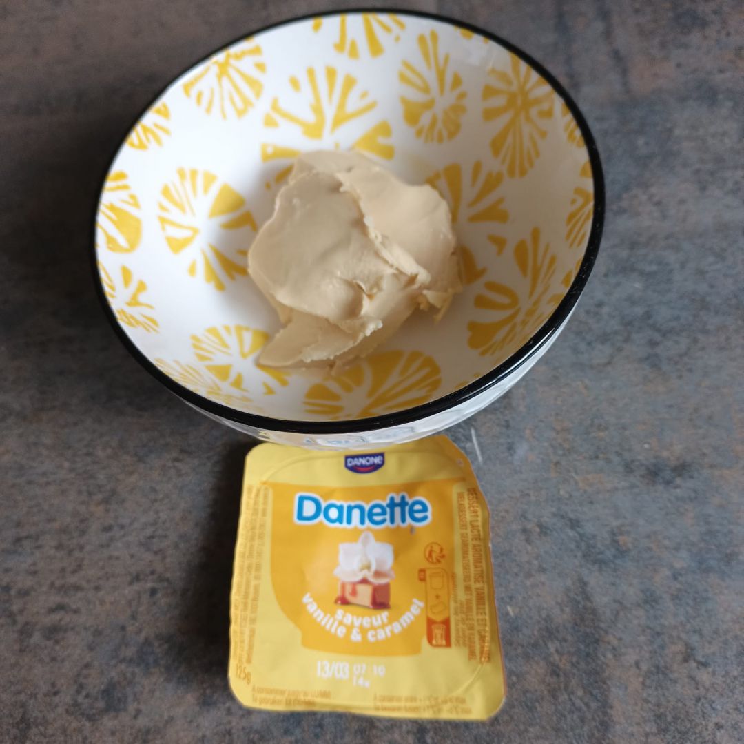 Glace Danette vanille caramel avec la Ninja Swirl