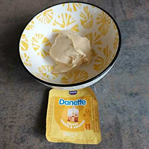 Glace Danette vanille caramel avec la Ninja Swirl