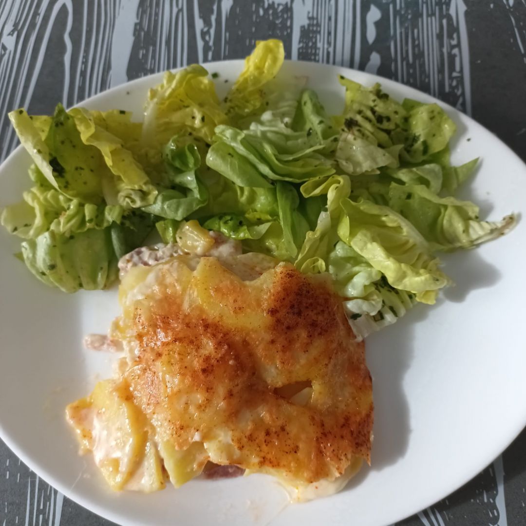 Lasagnes de pdt jambon et tomme de Savoie au combi Ninja