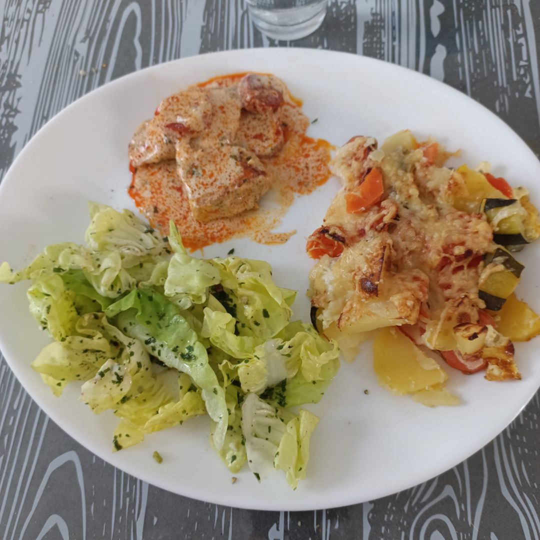 Légumes vapeur en gratin au combi Ninja