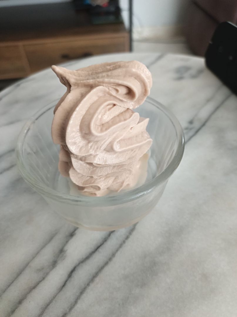 Crème glacée chocolat avec la swirl Ninja