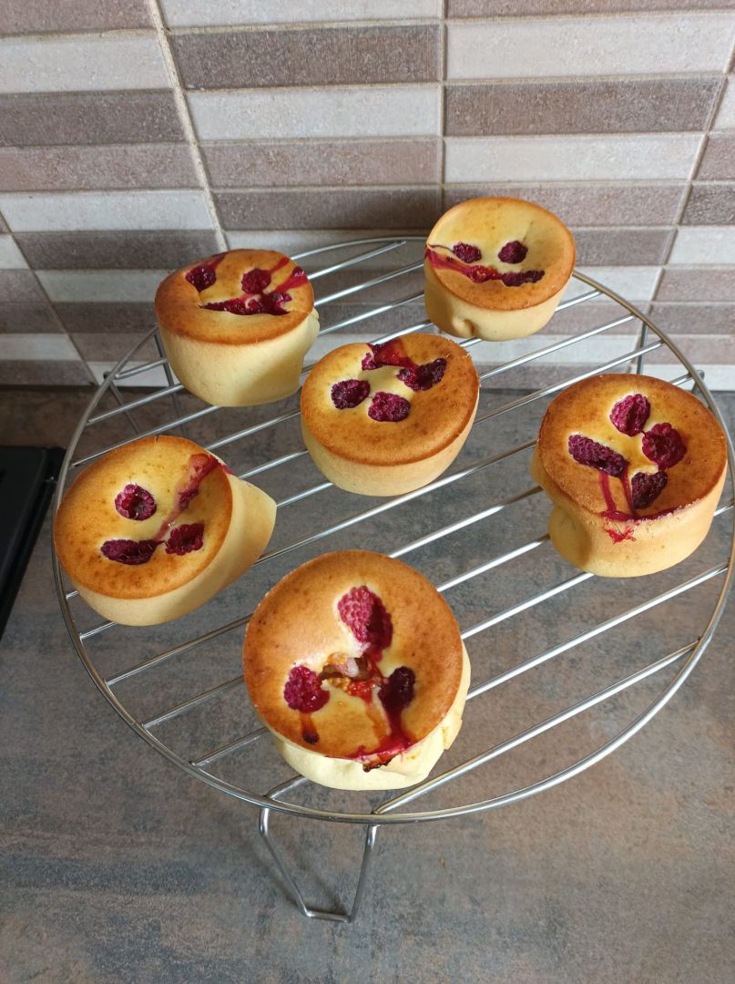 Petits gâteaux aux framboises avec combi Ninja