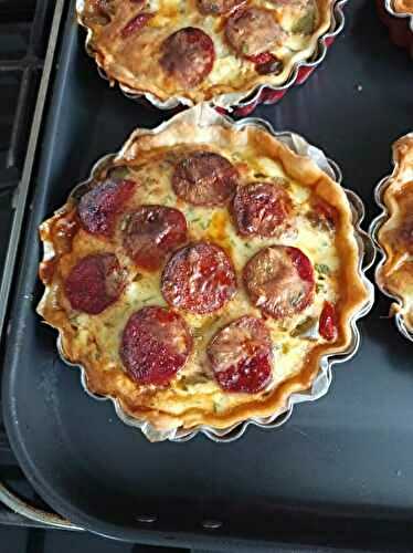 Tartelettes poivrons chorizo au combi Ninja