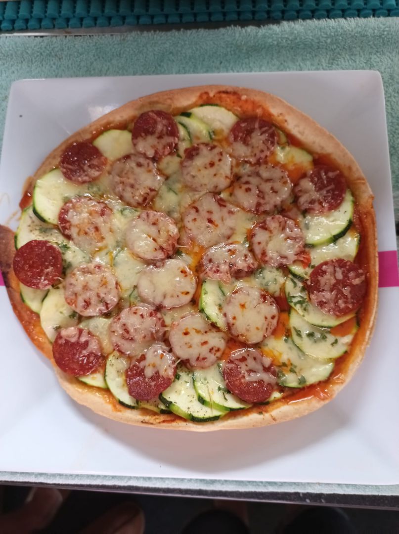 Wrap tomaté courgette, chorizo et Comté au combi ninja