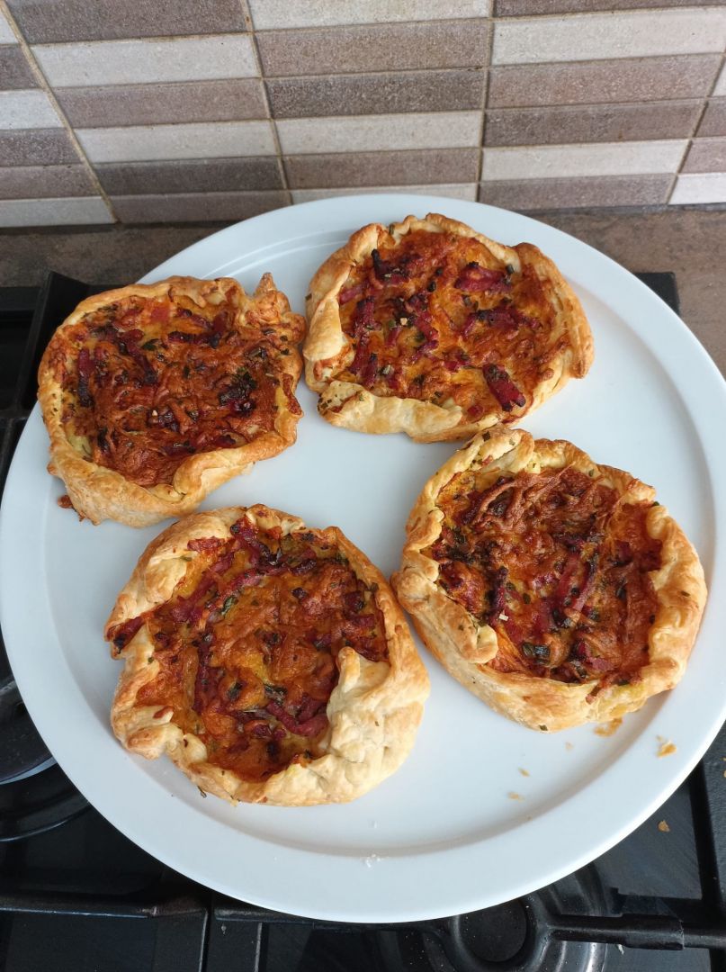 Feuilletée lardons volailles cheddar au combi Ninja