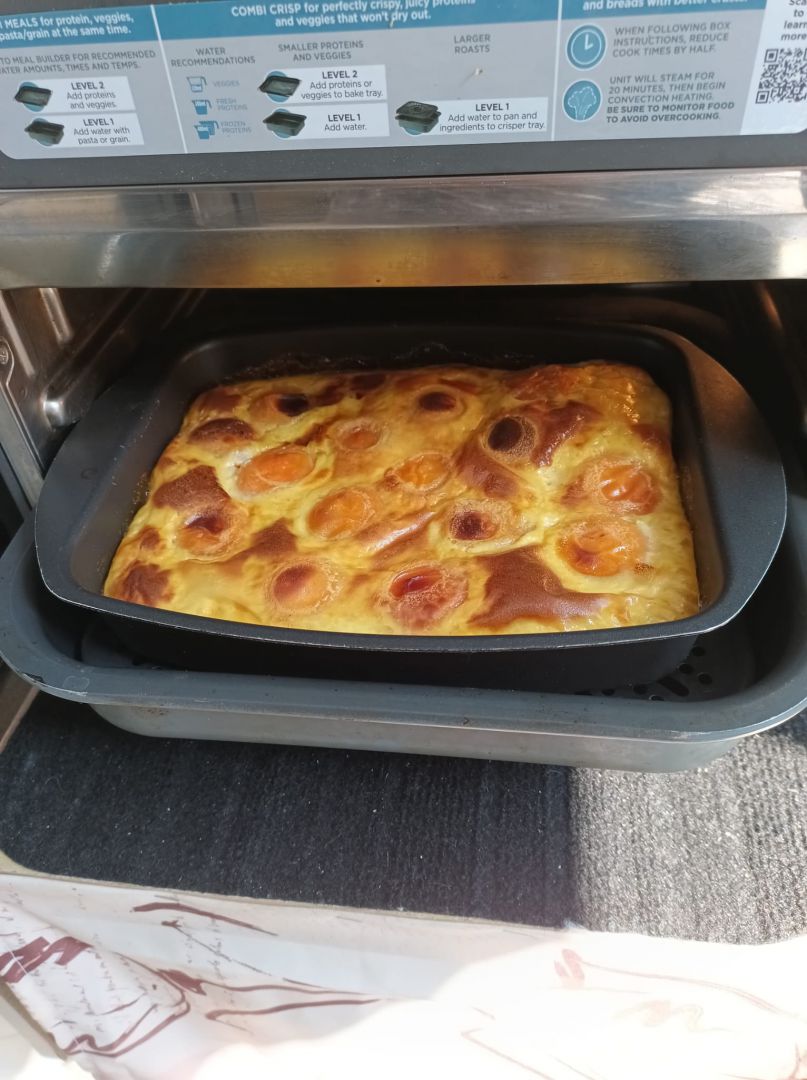 Flan léger aux abricots avec le combi Ninja