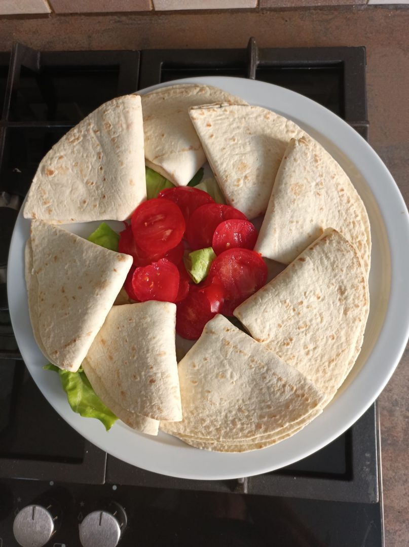Tortillas boursin et truite fumée
