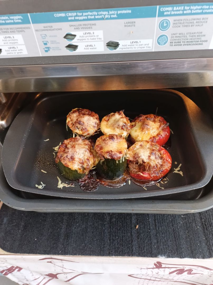 Tronçons de courgettes farcies au combi Ninja