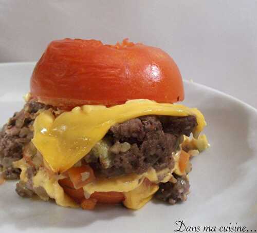 Burger sain, à la tomate et aux légumes