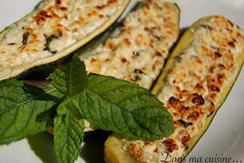 Courgettes farcies à la feta et à la menthe