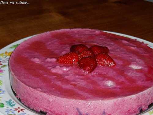 Gâteau aux framboises à l'agar-agar